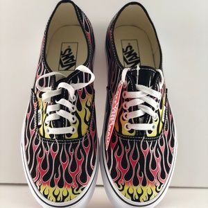Vans Authentic Mash up Flames Black/True White